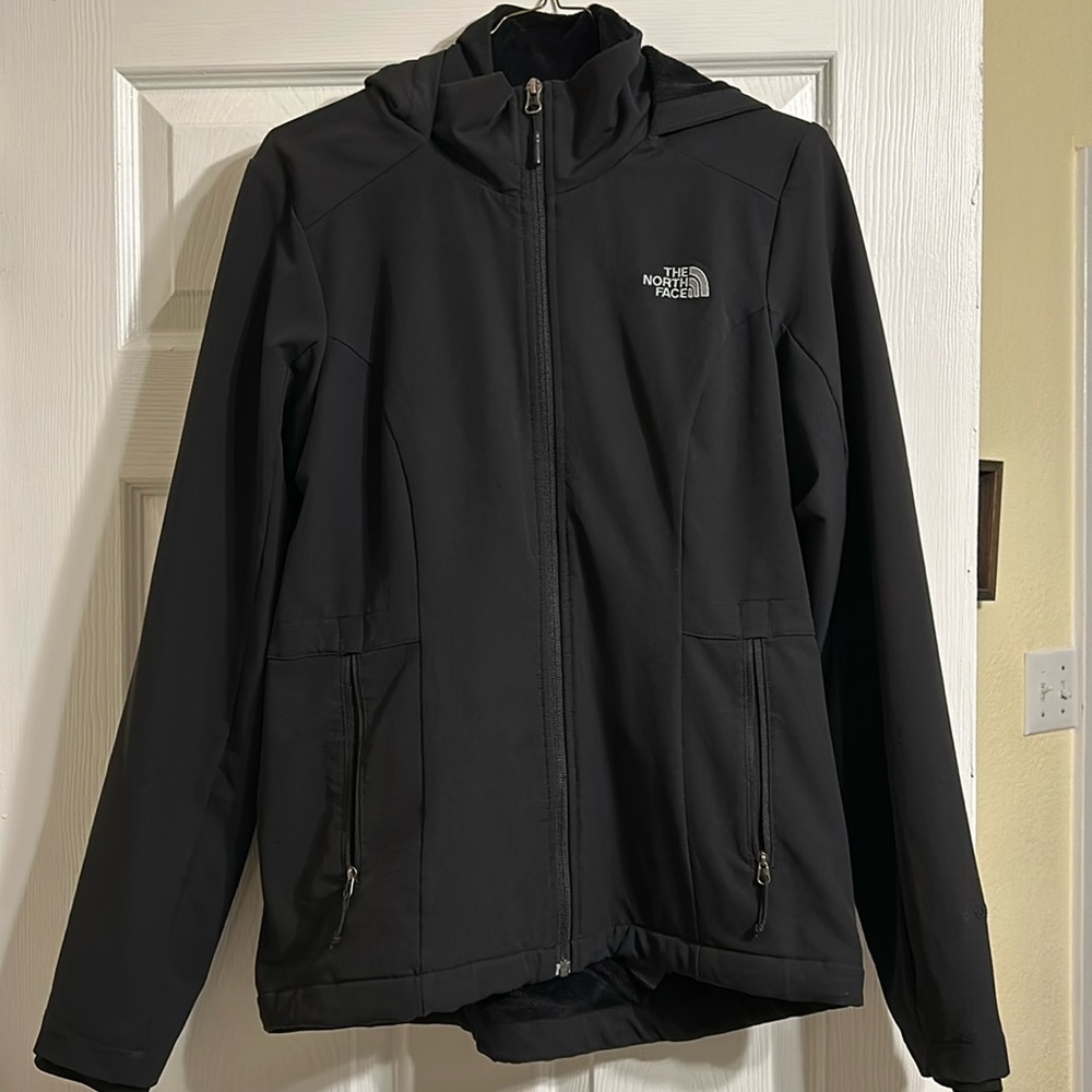 Black North Face full zip jacket. Women’s medium